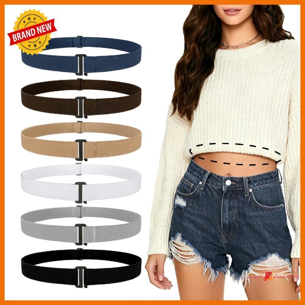 Adjustable Invisible Stretch Belt for Shirts Dresses Pants Size 0-16